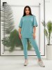 Костюм Грюер з подовженою футболкою в стилі oversized (тіфані)