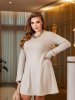 Бежева сукня Саннес довжиною міді