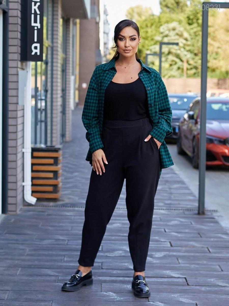 Чорні штани №5 високої посадки