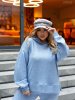 Блакитний костюм Штаєр з брюками високої посадки