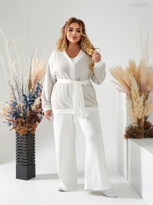 Бежевий костюм Аспен зі спущеною лінією плеча