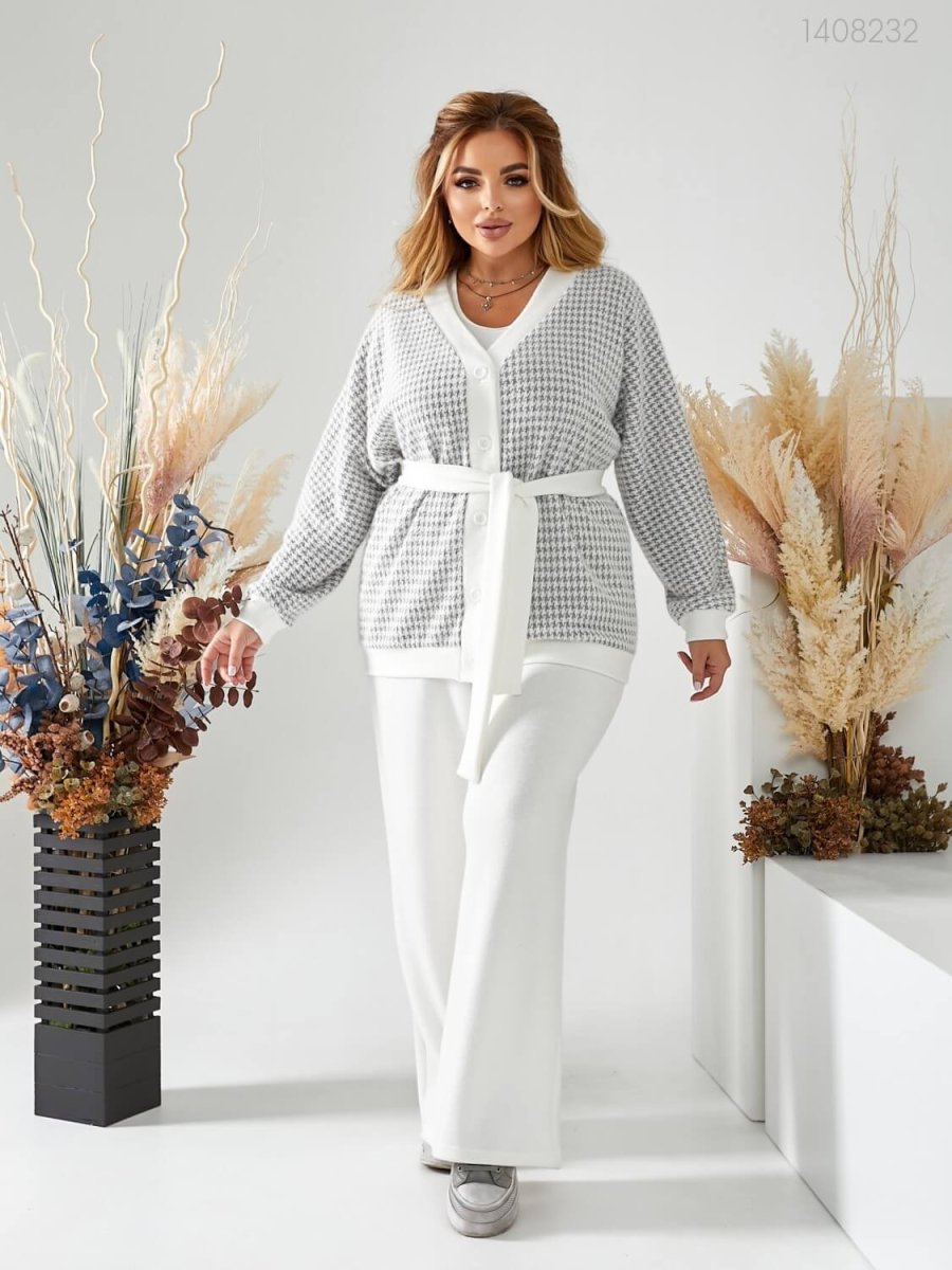 Сірий костюм Аспен з високим горлом