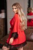Комплект из ночной сорочки и халата 39358 красный