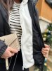 Зимова жіноча стьобана куртка 42310 чорний