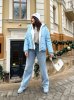 Зимова жіноча стьобана куртка 42314 блакитний