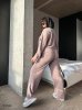 Костюм трикотажний жіночий 43184 бежевий
