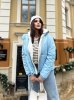 Зимова жіноча стьобана куртка 42314 блакитний