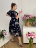 Сукня шифонова великих розмірів 40892 темно-синій