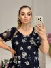 Сукня шифонова великих розмірів 40897 темно-синій