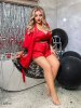 Жіночий комплект 42219 червоний