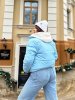 Зимова жіноча стьобана куртка 42314 блакитний