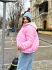 Зимова жіноча стьобана куртка 42318 рожевий