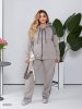 Жіночий трикотажний костюм 43024 бежевий